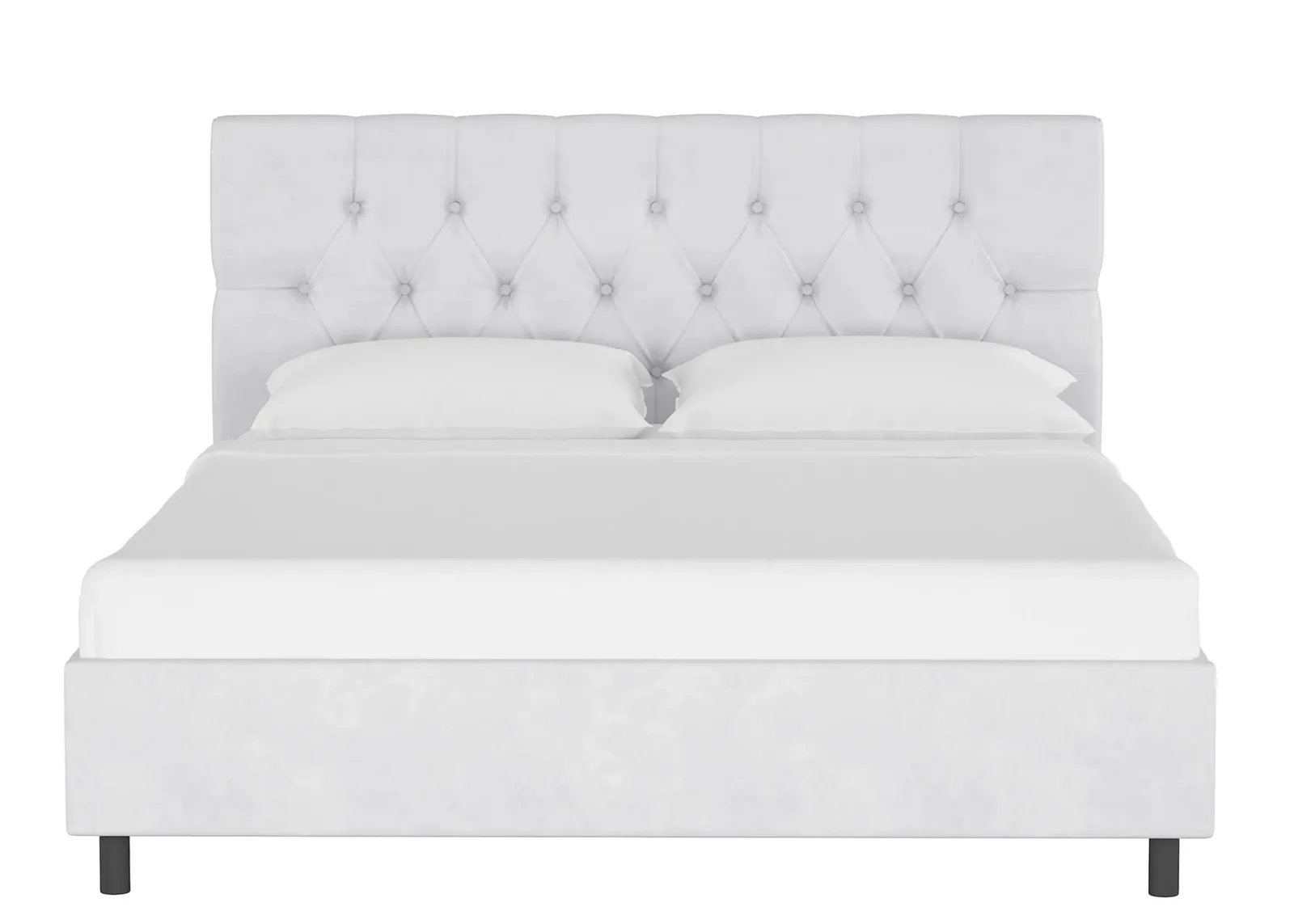 Blanchard Platform Bed in Velvet White by Skyline