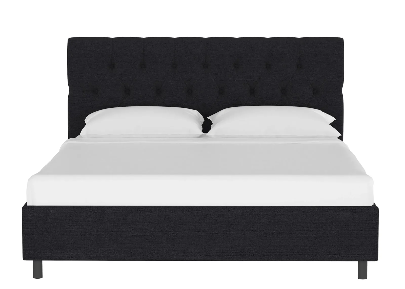 Blanchard Platform Bed in Linen Black by Skyline