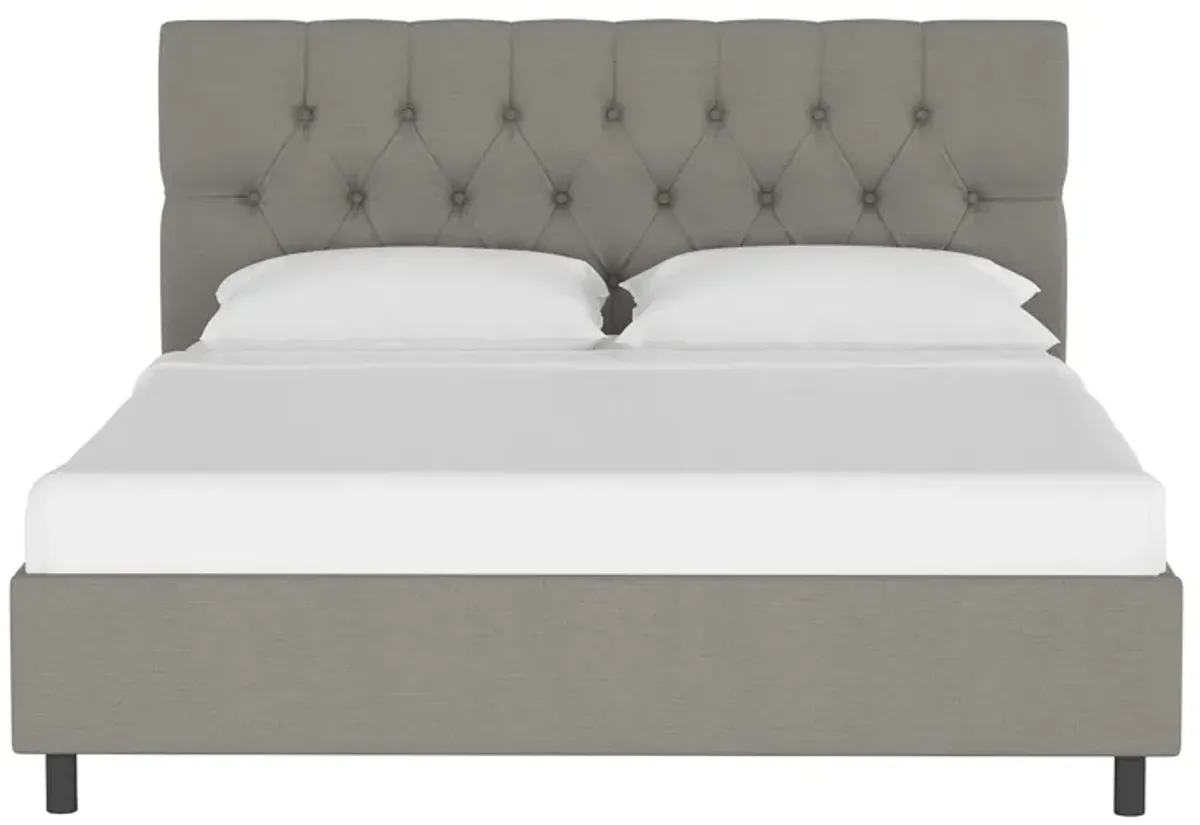 Blanchard Platform Bed in Linen Gray by Skyline