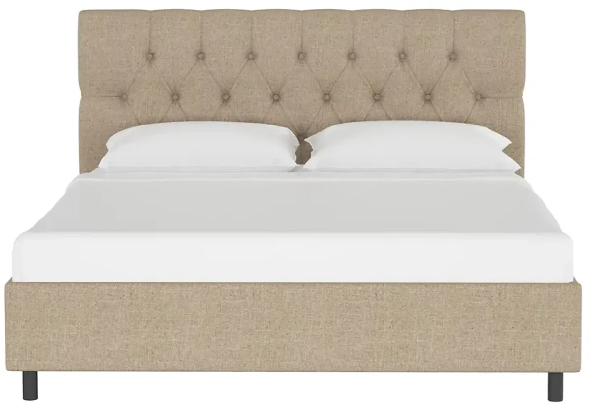 Blanchard Platform Bed in Linen Sandstone by Skyline