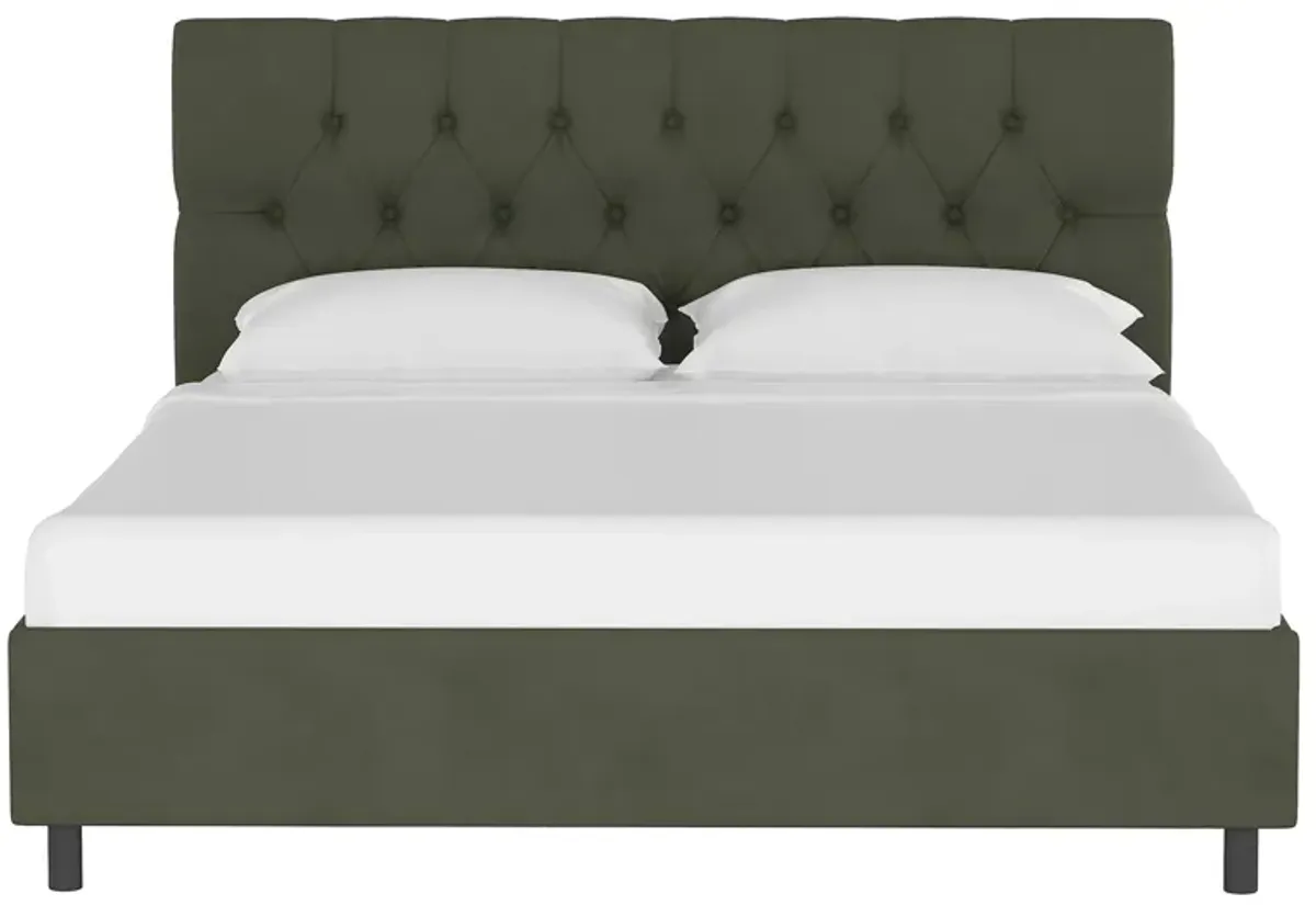 Blanchard Platform Bed in Velvet Pewter by Skyline