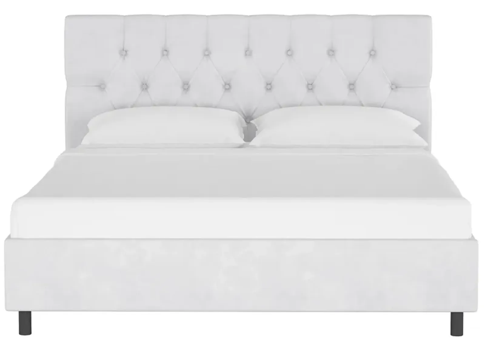 Blanchard Platform Bed in Velvet White by Skyline