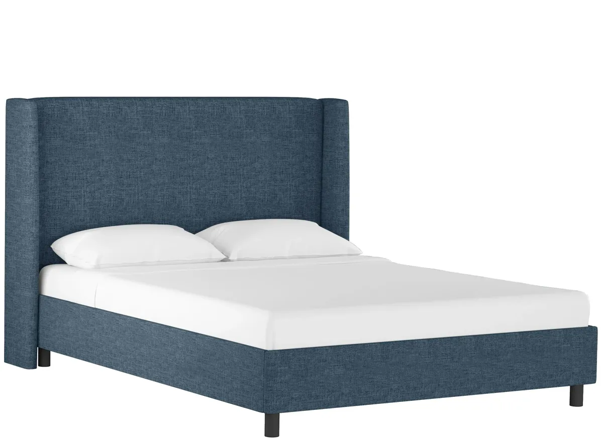 Ellison Platform Bed in Zuma Navy by Skyline