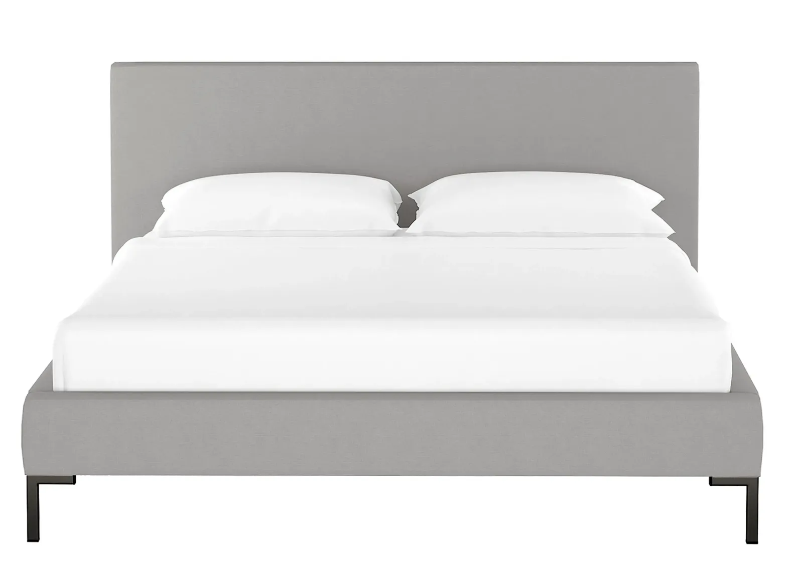 Malin Platform Bed in Linen Gray by Skyline