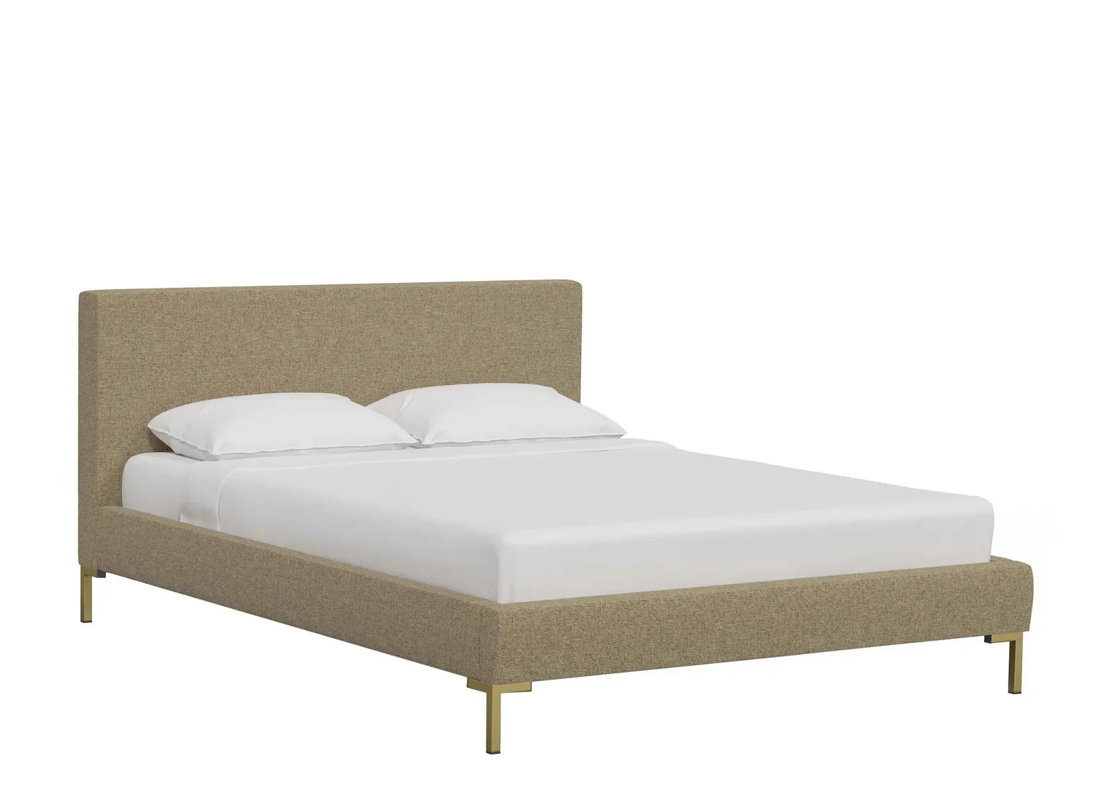 Malin Platform Bed in Zuma Linen by Skyline