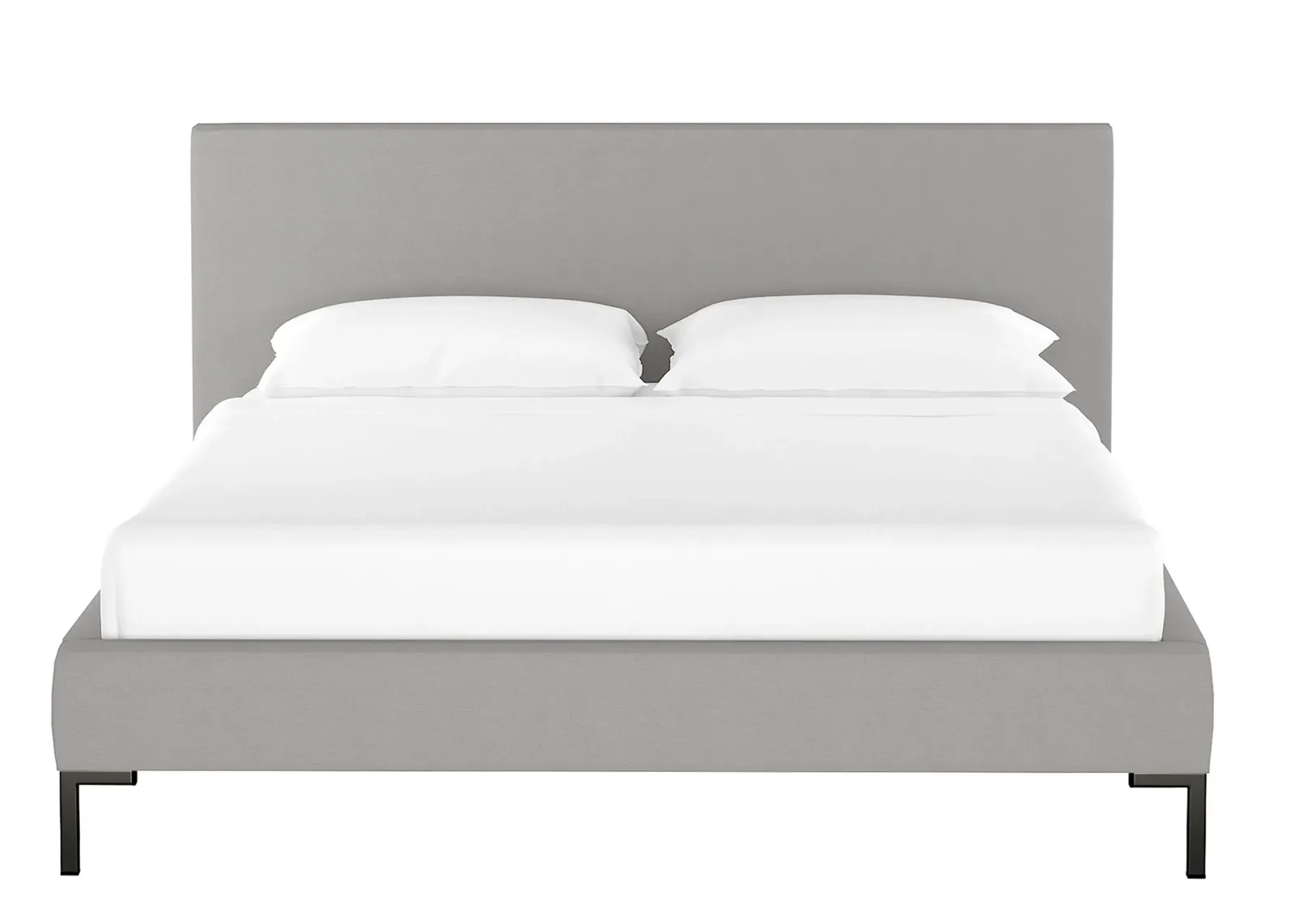 Malin Platform Bed in Linen Gray by Skyline