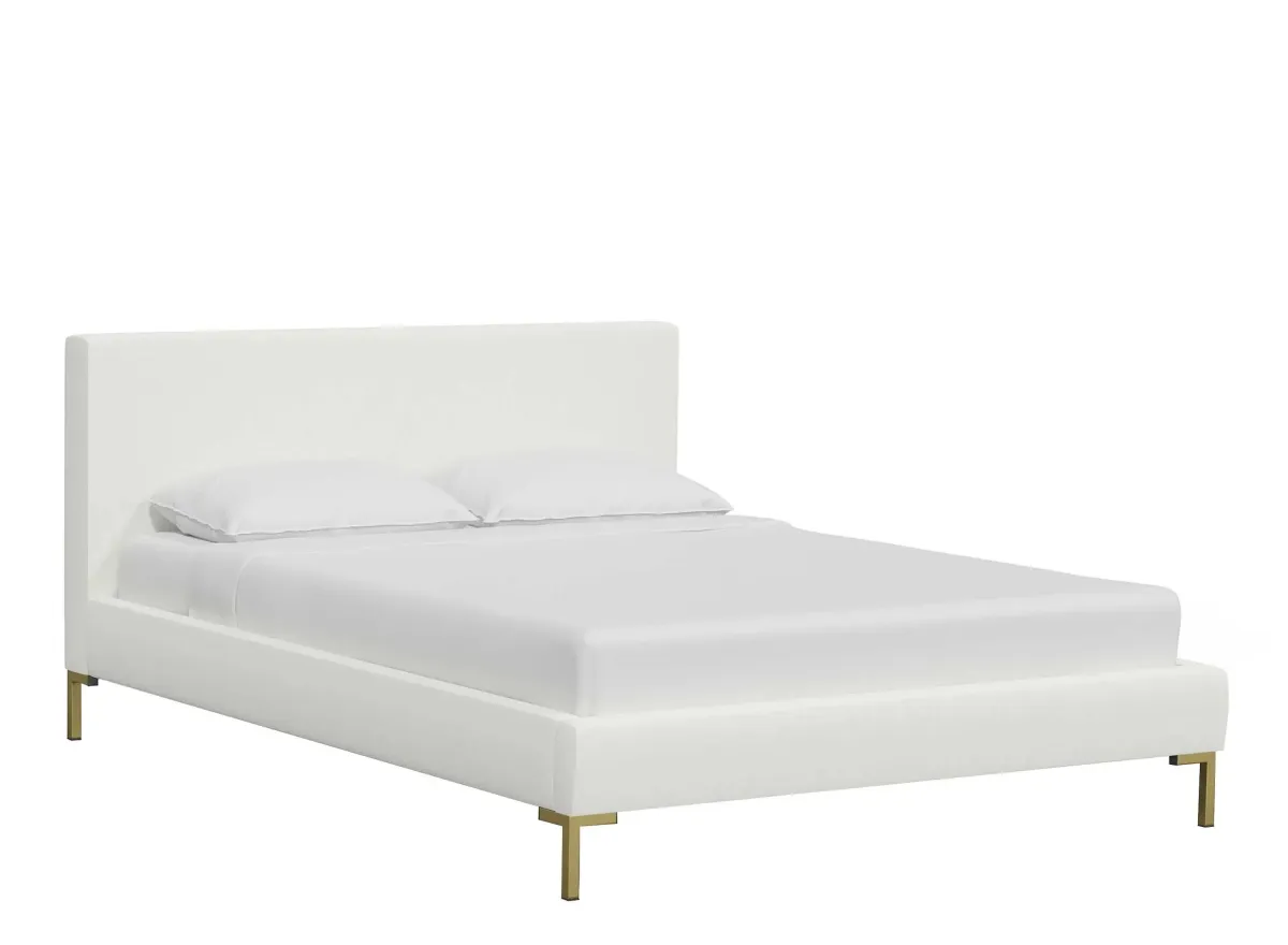 Malin Platform Bed in Zuma White by Skyline