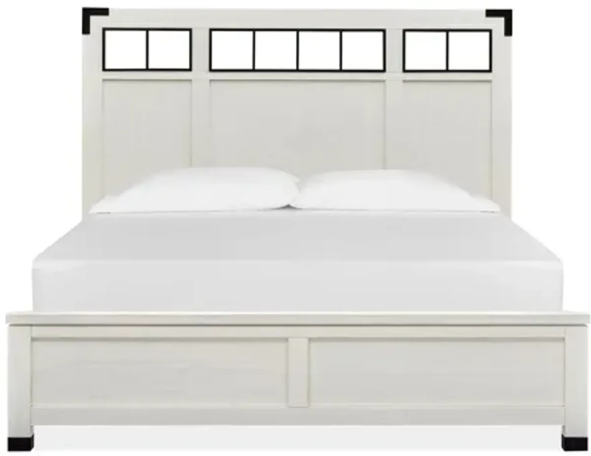 Harper Springs Panel Bed with Metal Accent