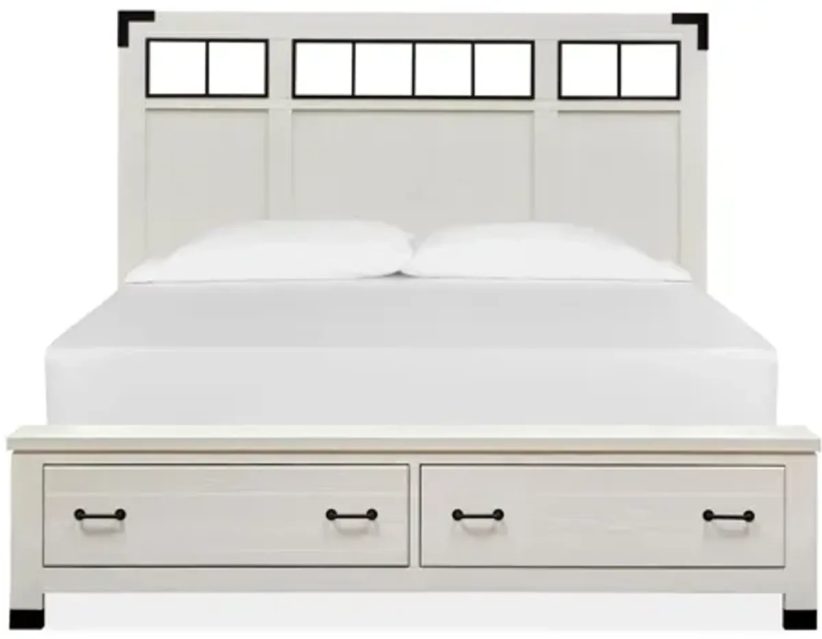 Harper Springs Panel Storage Bed with Metal Accent