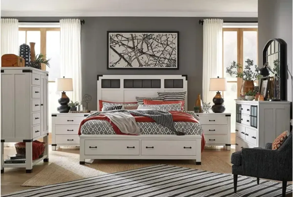 Harper Springs Panel Storage Bed with Metal Accent