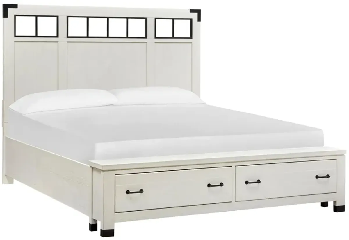 Harper Springs Panel Storage Bed with Metal Accent