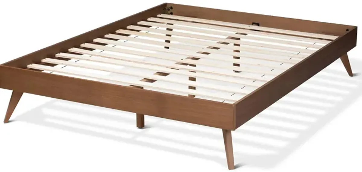 Lissette Mid-Century King Size Platform Bed Frame