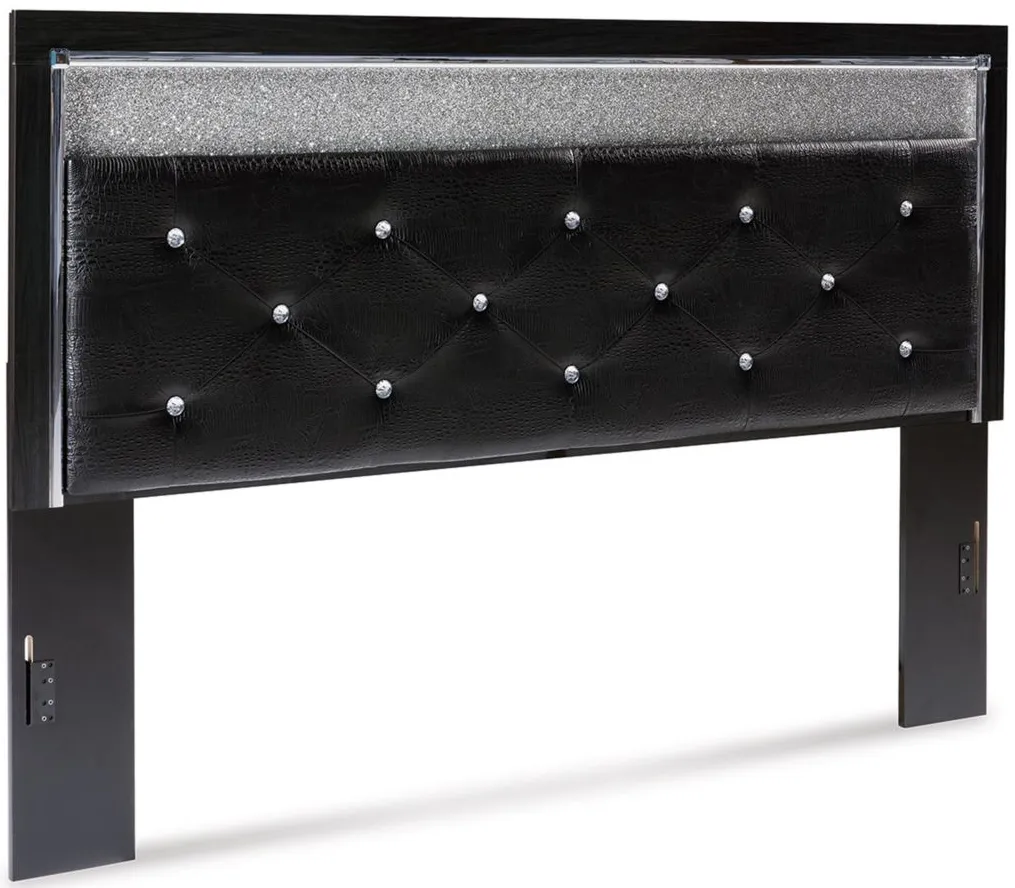 Kaydell King/California King Upholstered Panel Headboard in Black by Ashley Furniture