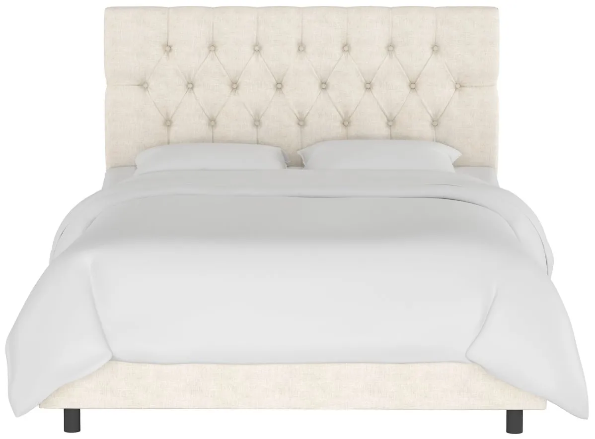 Blanchard Bed in Linen Talc by Skyline
