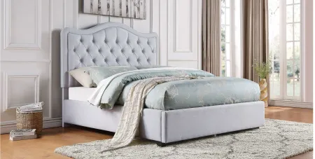Aitana Platform Upholstered Bed in Gray by Homelegance