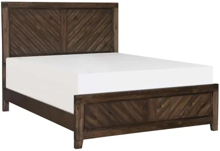 Fostoria Panel Bed in Distressed Espresso by Homelegance