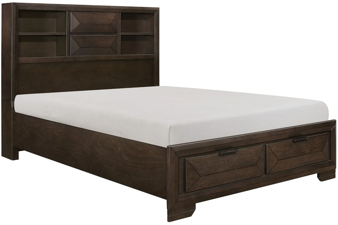 Abraham Storage Bed in Warm Espresso by Homelegance