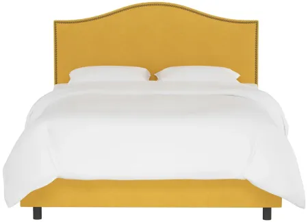 Alexander Bed in Linen French Yellow by Skyline