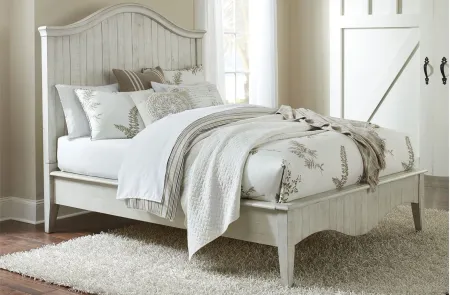 Ella Crown Bed in Washed White by Bellanest