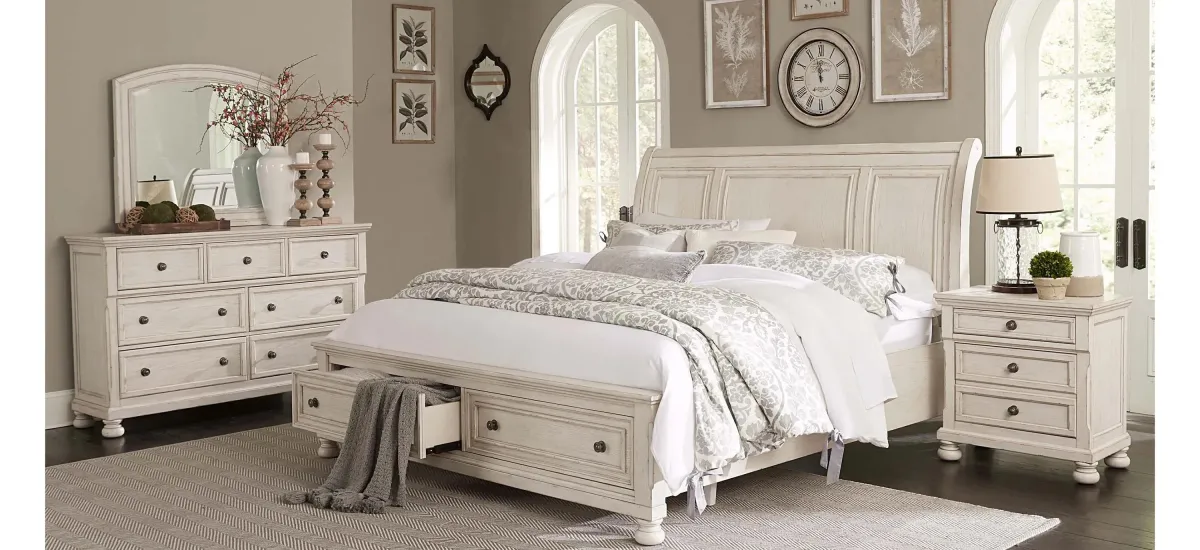 Donegan Sleigh Platform Storage Bed