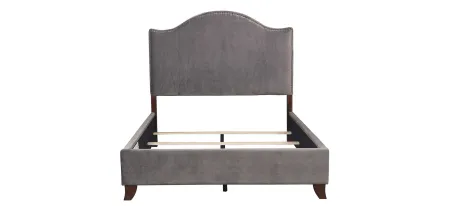 Neunan Upholstered Bed in Gray by Homelegance
