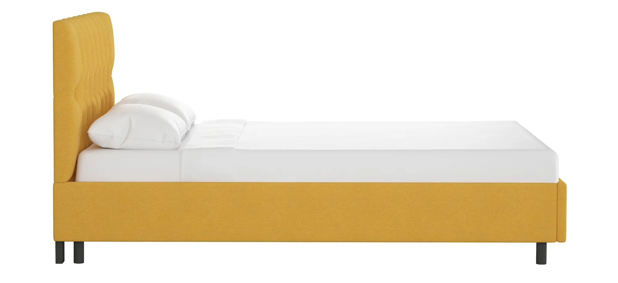 Blanchard Platform Bed in Linen French Yellow by Skyline