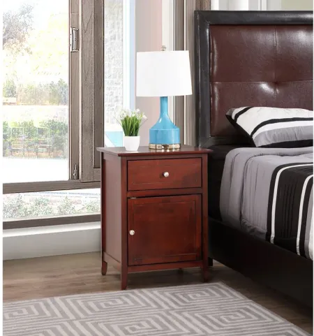 Izzy Bedroom Nightstand in Cherry by Glory Furniture