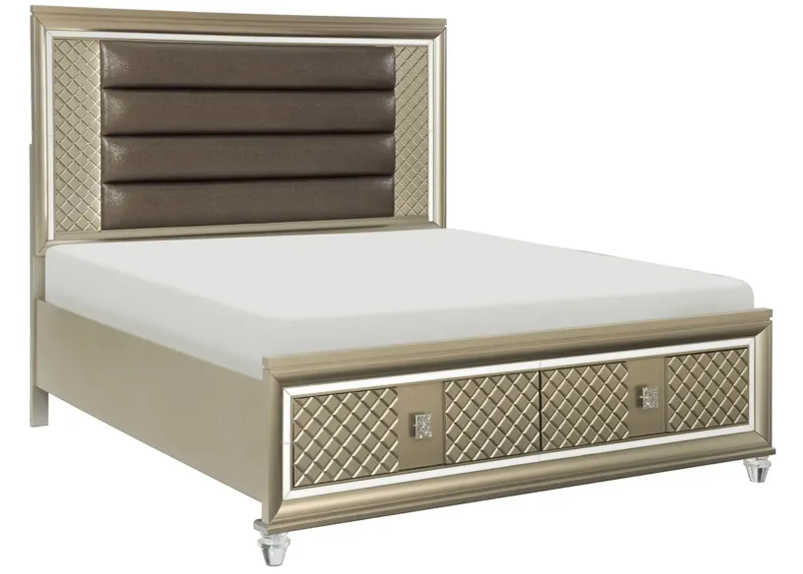 Basseri Platform Storage Bed W/ Led Lighting