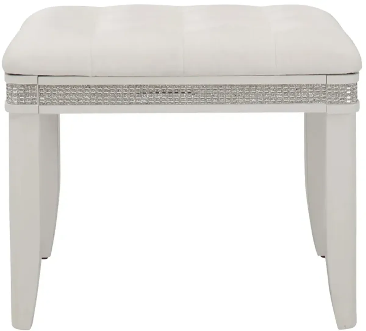 Carmelita Vanity Stool in White by Davis Intl.