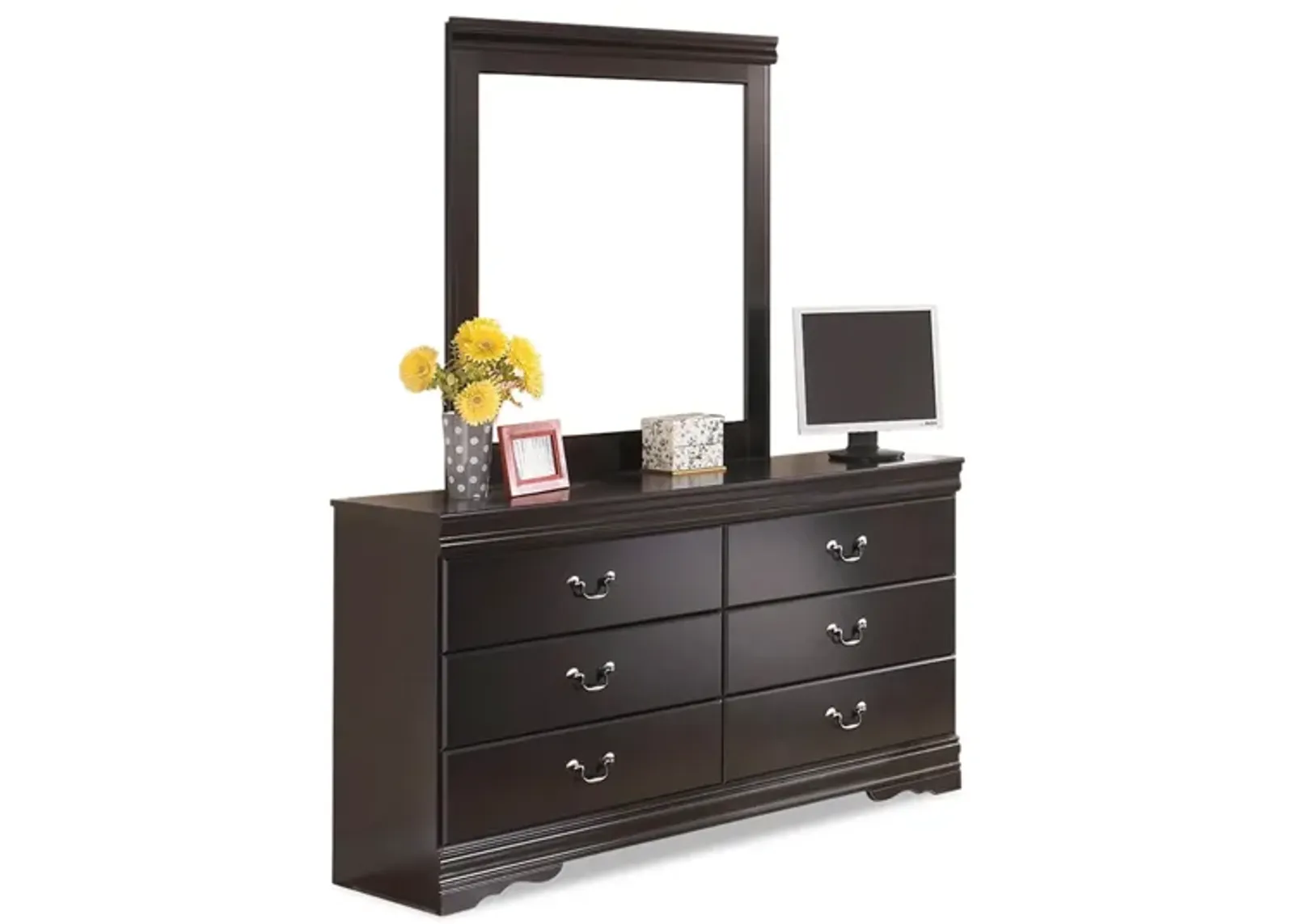 Huey Vineyard Dresser and Mirror in Black by Ashley Furniture