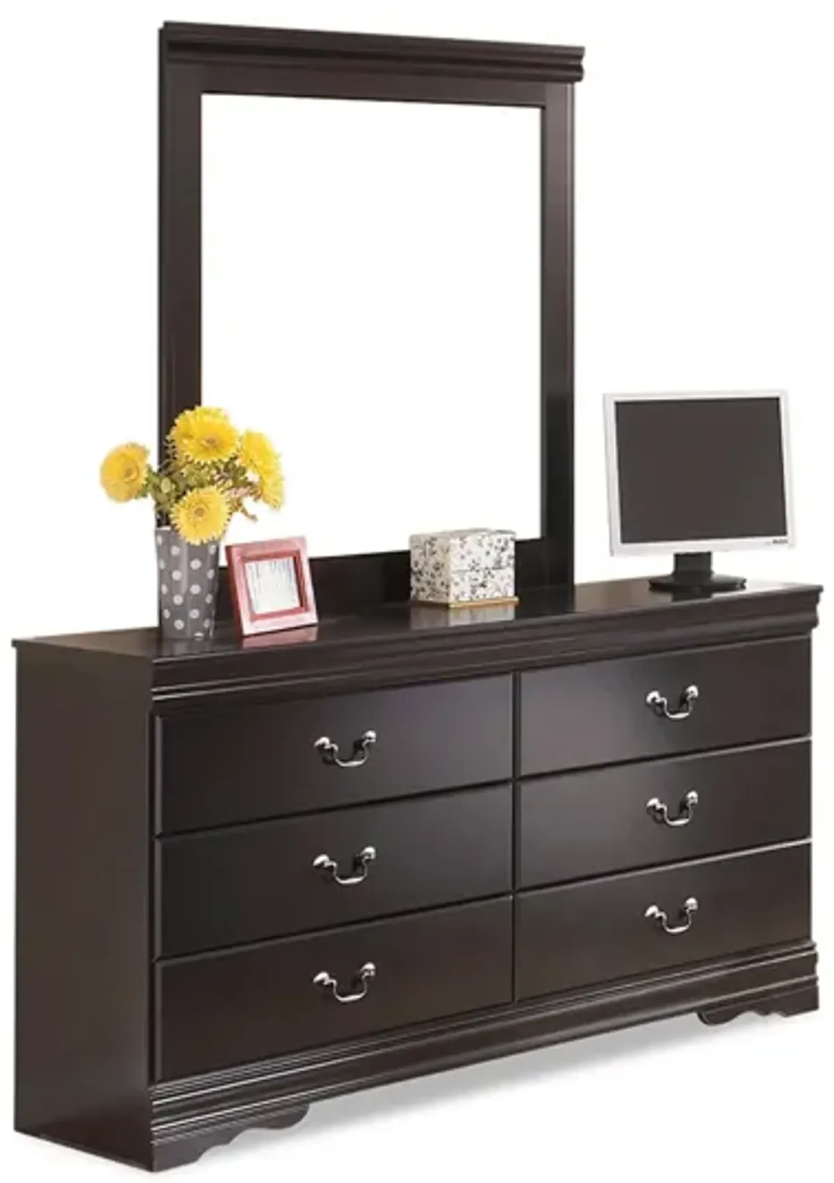 Huey Vineyard Dresser and Mirror in Black by Ashley Furniture