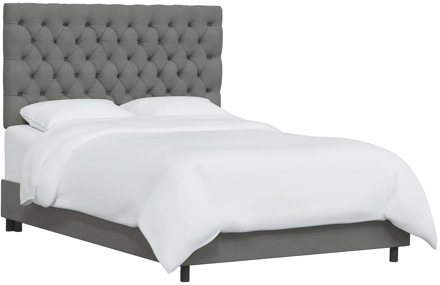 Queensbury Bed in Linen Gray by Skyline