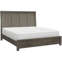 Danridge Upholstered Panel Bed in Brownish Gray by Homelegance