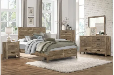 Terrace Panel Bed in Weathered Pine by Homelegance