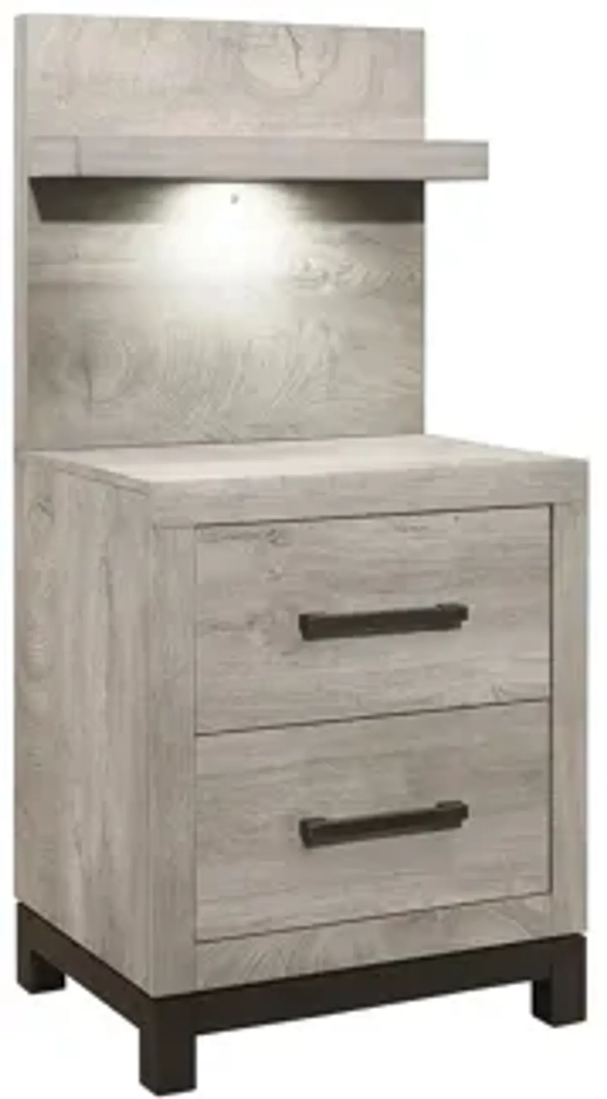 Frado Night Stand With Wall Panel