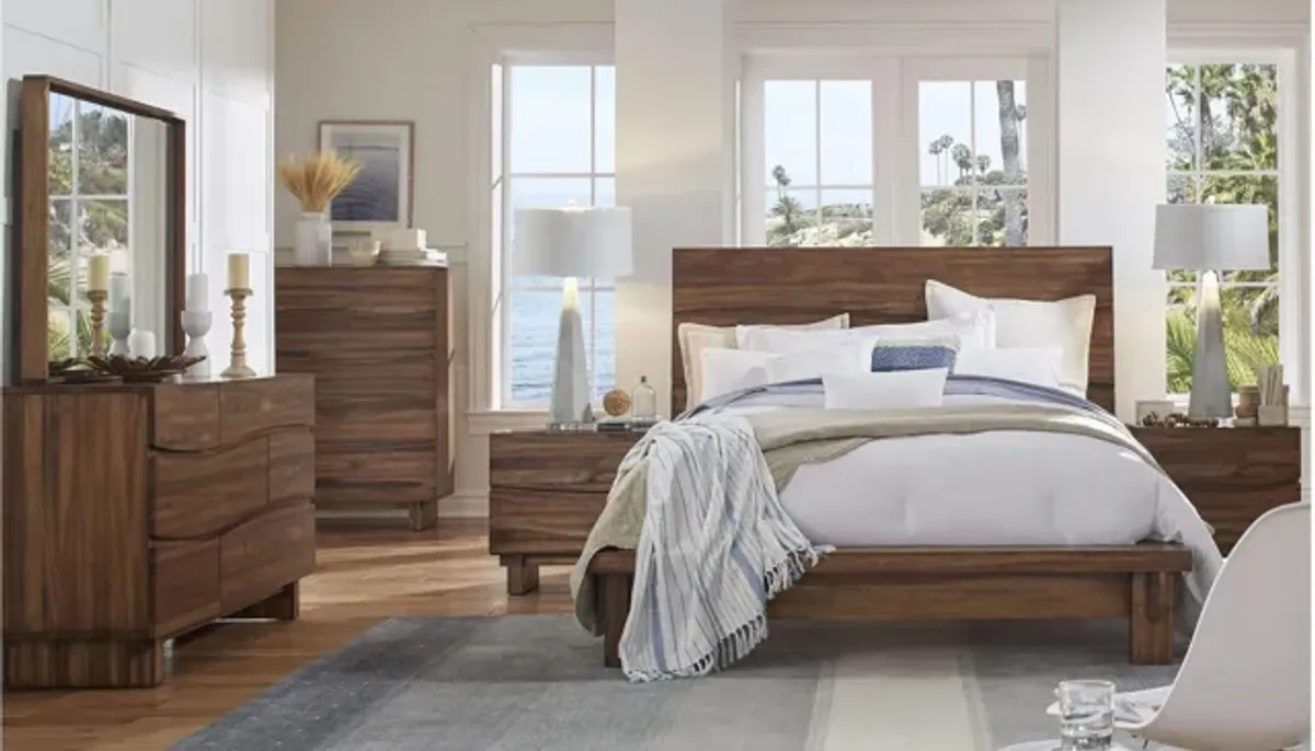 Ocean California King-size Solid Wood Platform Bed