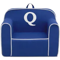 Cozee Monogrammed Chair Letter "Q" in Navy/White by Delta Children