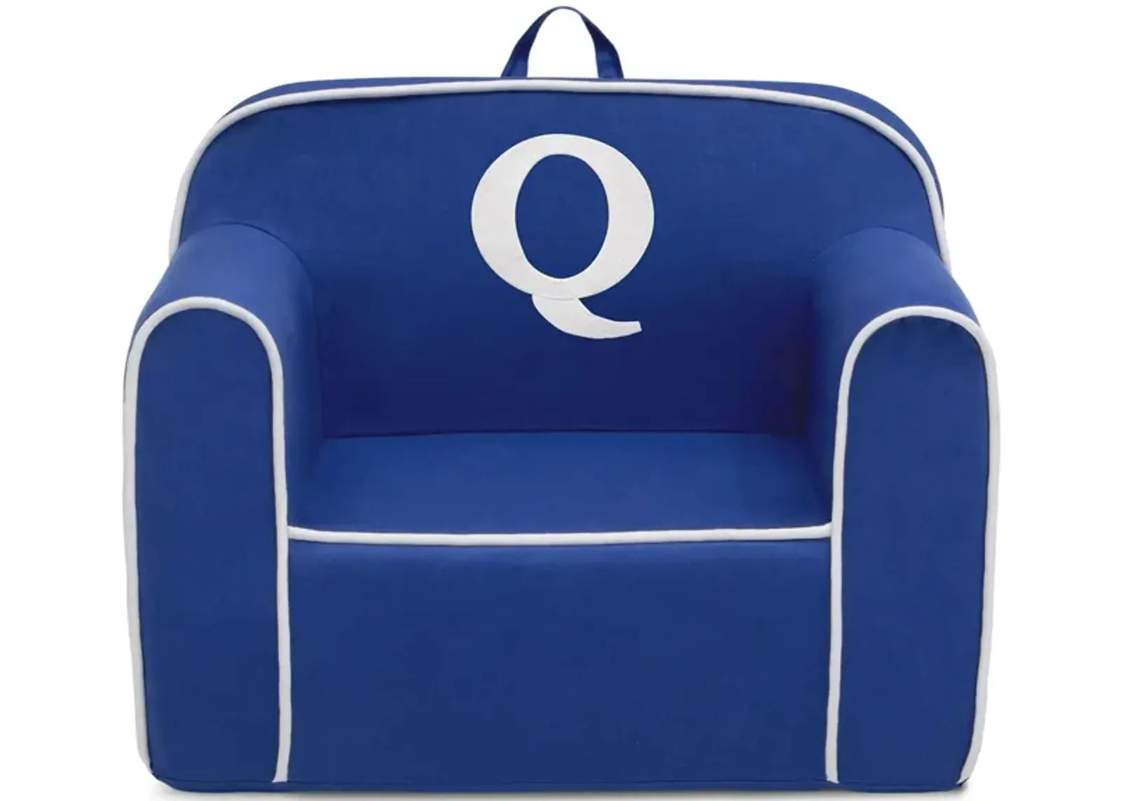 Cozee Monogrammed Chair Letter "Q" in Navy/White by Delta Children