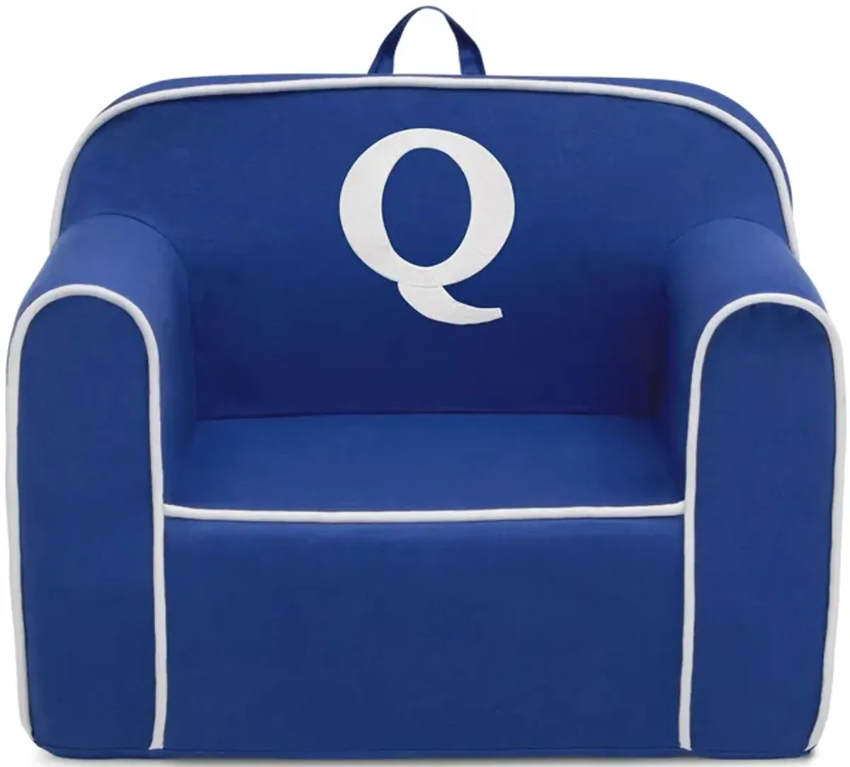 Cozee Monogrammed Chair Letter "Q" in Navy/White by Delta Children