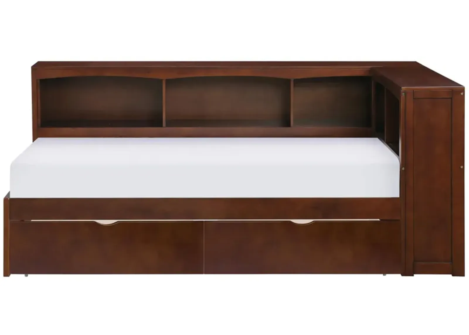 Shannon Bookcase W/ Underbed Drawer Storage Bed in Dark Cherry by Homelegance