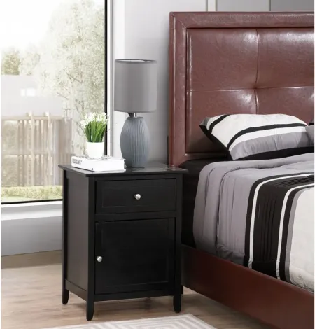 Izzy Bedroom Nightstand in Black by Glory Furniture