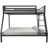 Premium Twin over Full Metal Bed in Black by DOREL HOME FURNISHINGS