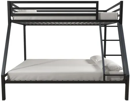 Premium Twin over Full Metal Bed in Black by DOREL HOME FURNISHINGS