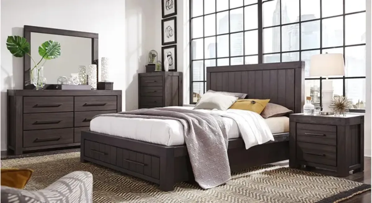 Heath California King-Size Two Drawer Storage Bed