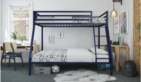 Premium Twin over Full Metal Bed in Blue by DOREL HOME FURNISHINGS