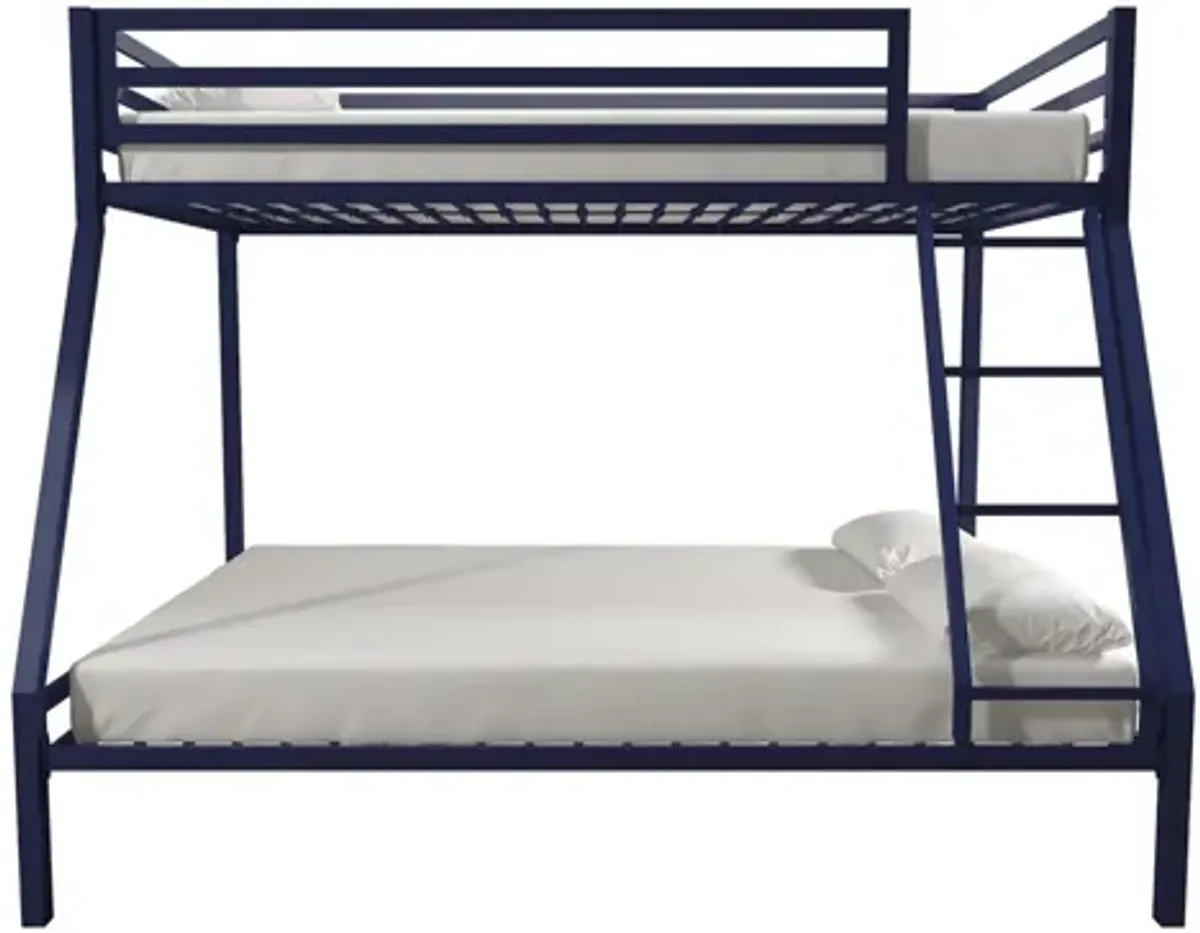 Premium Twin over Full Metal Bed in Blue by DOREL HOME FURNISHINGS