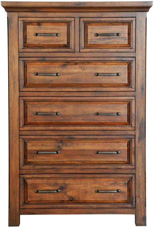 HillCrest Six Drawer Chest in Old Chestnut by Napa Furniture Design