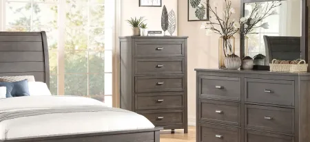 Union City Bedroom Chest in Charcoal / Grey Wash by Bellanest