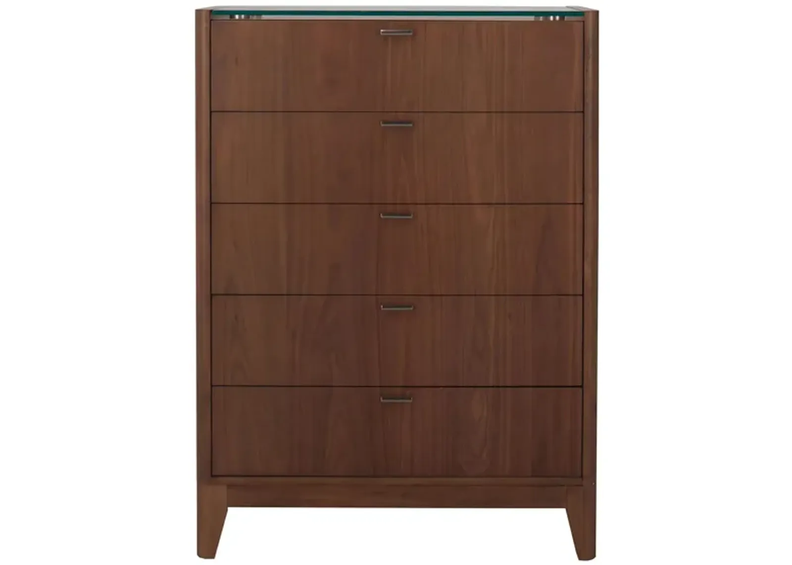 Kerrigan Chest w/Glass Top in Brown by Davis Intl.