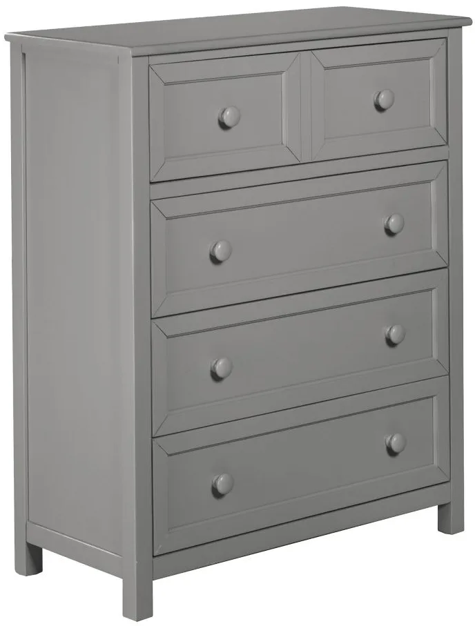 Schoolhouse 4 Drawer Chest in Gray by Hillsdale Furniture